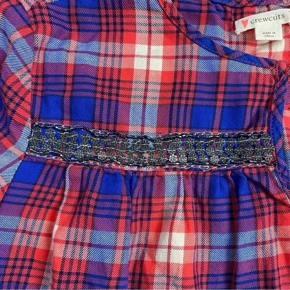 ⭐️CREWCUTS Plaid Sequin Embellished Tunic Top Girls 12 - Picture 3 of 4